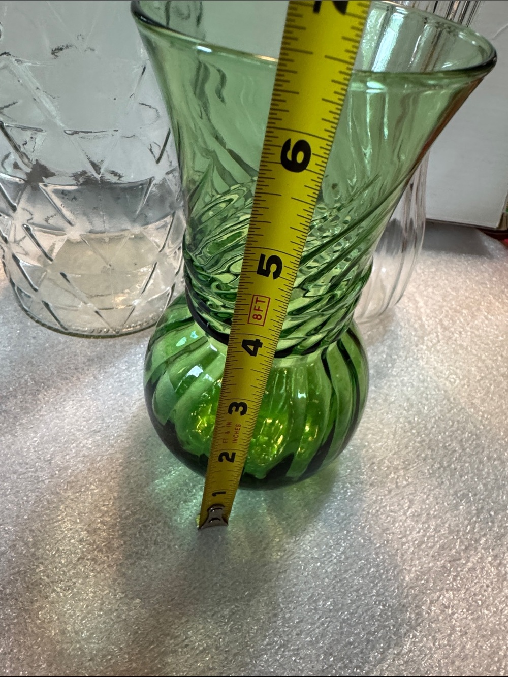 Green Swirl Glass Vase - Home Accents - Picture 7 of 9